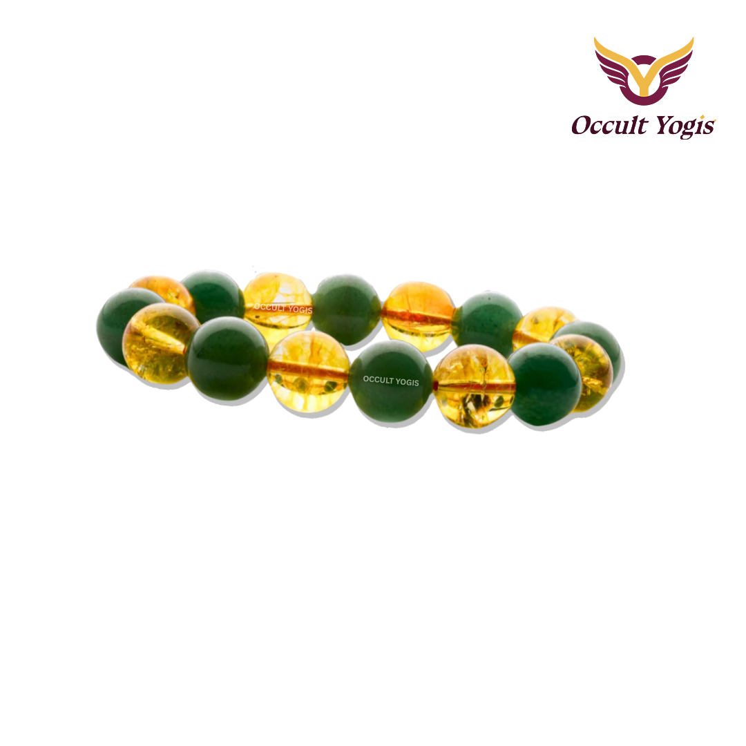 Green Aventurine & Citrine Crystal Bracelet