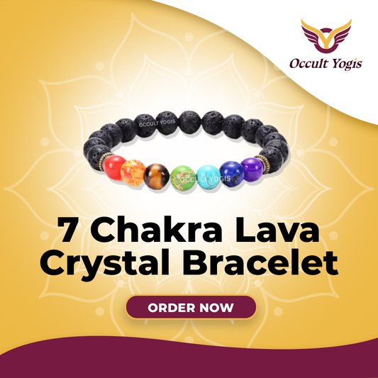 7 Chakra Lava Crystal Bracelet