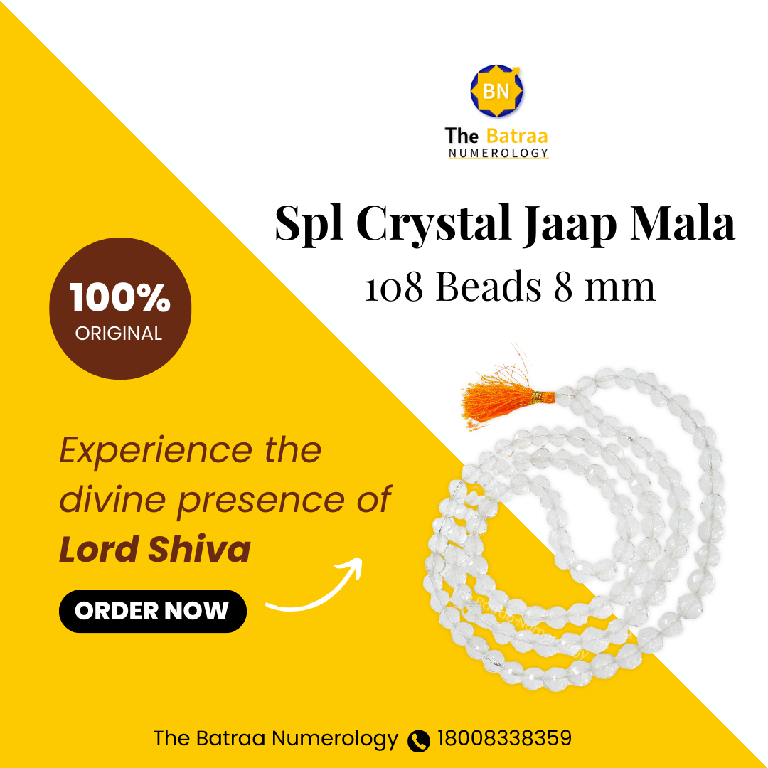 Spl Crystal Jaap Mala 108 Beads 8mm