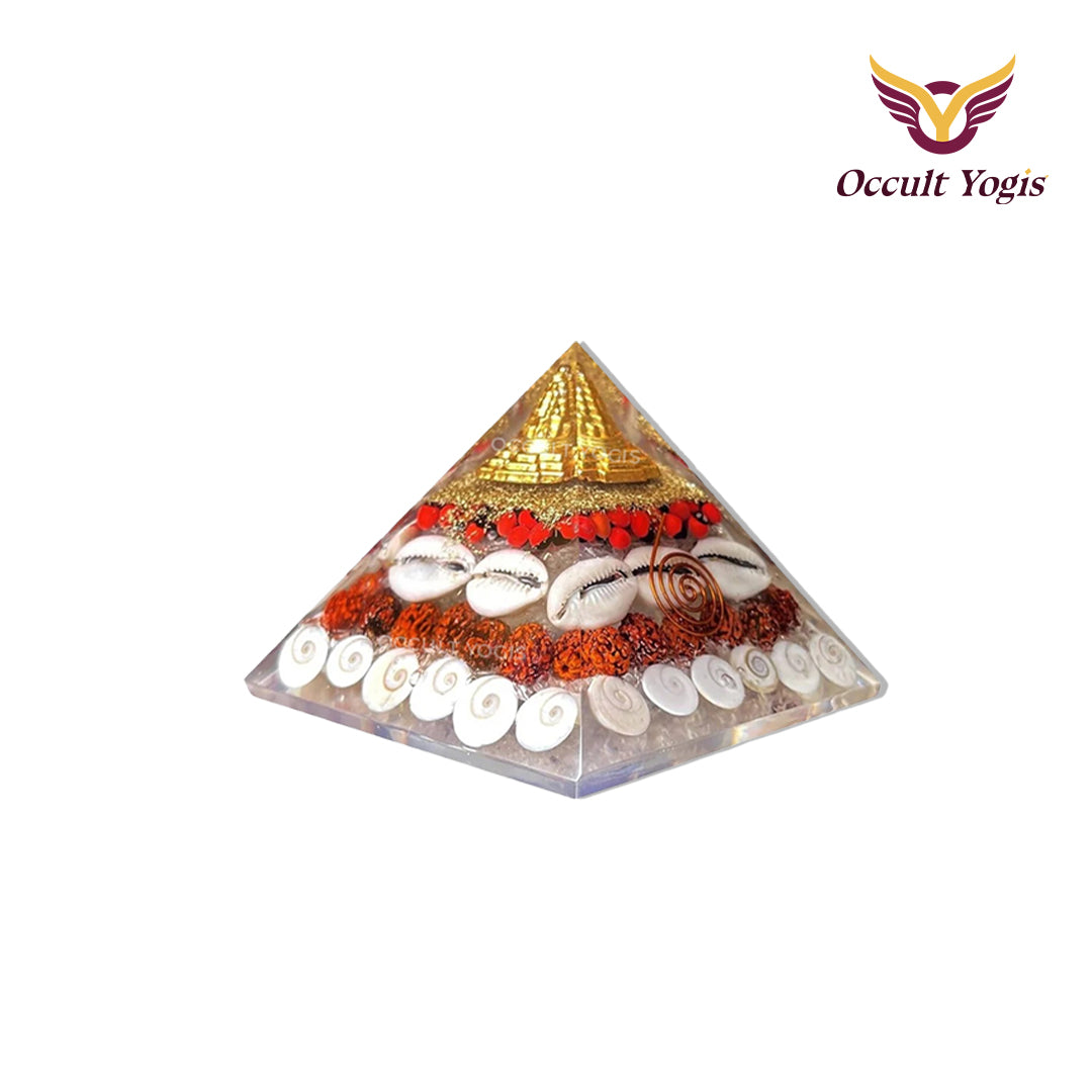 Laxmi Pyramid with Shri Yantra and Gomti Chakra
