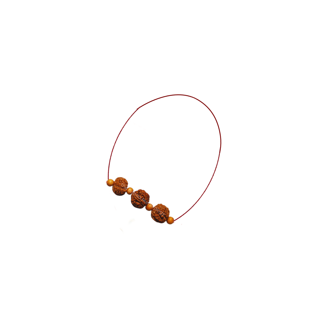 Saraswati Kawach Nepali + Wooden Beads + Red Dhaga